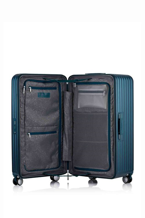 【LOCKATION QI9】2:8前開式/上掀式PC輕量煞車輪行李箱/胖胖箱 避震煞車輪 標準託運尺寸 附行李箱套與盥洗包 美國旅行者AT