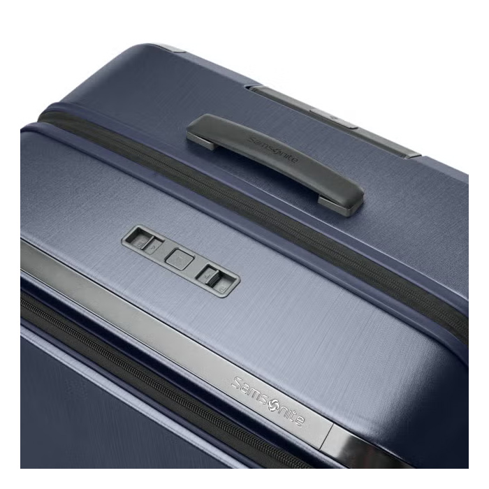 Samsonite 新秀麗【UNIMAX QO9】20吋筆電箱 1/9前開式PC硬殼抗菌減震剎車輪可擴充 重量4.3 kg，側邊客製化皮革烙印，配有專屬打包收納袋 