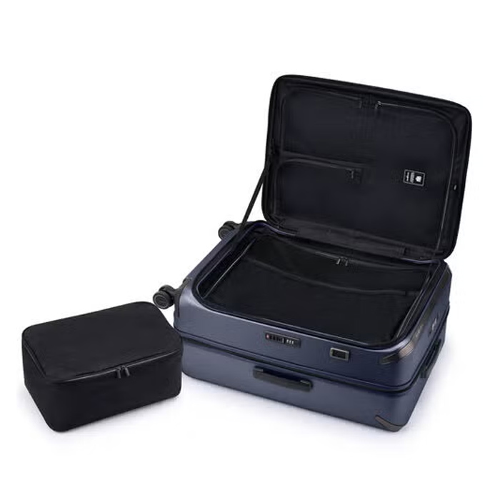 Samsonite 新秀麗【UNIMAX QO9】25吋託運箱 1/9上掀式PC硬殼抗菌減震剎車輪可擴充 重量5.4 kg，側邊客製化皮革烙印， 配有專屬打包收納袋 